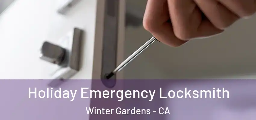 Holiday Emergency Locksmith Winter Gardens - CA